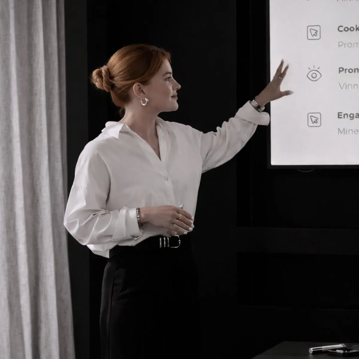 Tatyana Richmann reviewing a client acquisition strategy